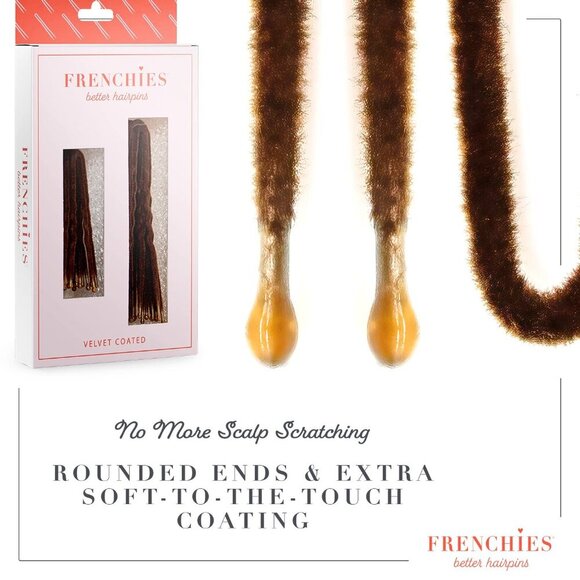 French Twist Hair Pin Brown 20 Count Soft Non-Slip Updo Extensions for Women main image 4